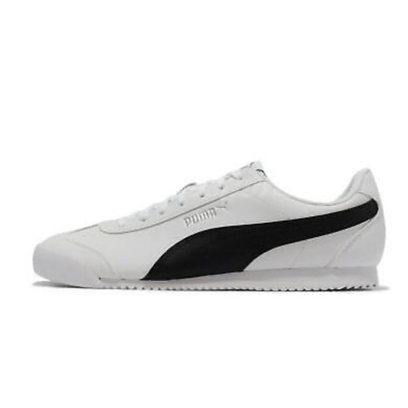PUMA MEN'S TURINO FSL SNEAKER - TRIPLE WHITE/BLACK SIZE 7 (NEW WITH TAGS) - Picture 2 of 6
